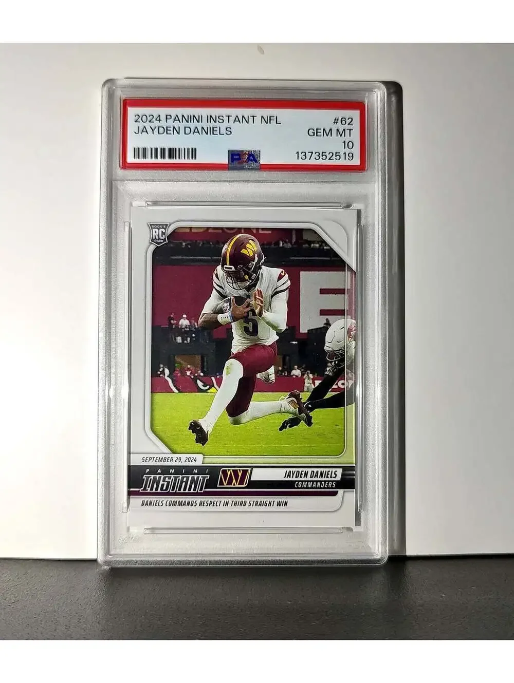 Jayden Daniels Rookie 2024 Panini Instant NFL #62 PSA 10 Gem Mint